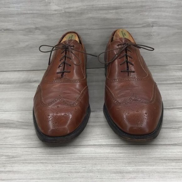 Florsheim Oxfords Men\'s 10.5 B Brogue Brown Leather Wingtip Dress Shoes main image 4